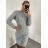 Šaty pletené dlhý rukáv dámske (S/M ONE SIZE) TALIANSKA MóDA IM422989/DR S/M smaragdová
