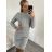 Šaty pletené dlhý rukáv dámske (S/M ONE SIZE) TALIANSKA MóDA IM422989/DR S/M smaragdová