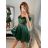 Šaty elegantní  bez rukávu dámské (S/M ONE SIZE) ITALSKÁ MÓDA IMPLS22B22947/DR S/M fuchsiová