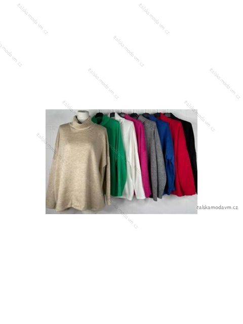 Svetr s rolákem dlouhý rukáv dámský (S/M ONE SIZE) ITALSKÁ MÓDA IMPBB2221822h