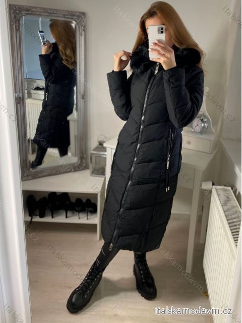 Kabát zimný dámsky (S-2XL) POĽSKÁ MÓDA HKW22B8075-1/DR