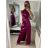 Šaty plesové dlhé elegantné bez rukávov dámske (S/M ONE SIZE) TALIANSKA MÓDA IMPBB22B22876/DR S/M vínová