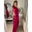 Šaty plesové dlhé elegantné bez rukávov dámske (S/M ONE SIZE) TALIANSKA MÓDA IMPBB22B22876/DR S/M vínová