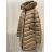 Kabát zimný s kapucňou dámsky (S-2XL) MFFASHION IMMF22M688-A béžová 5XL