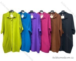 Šaty košeľové dlhý rukáv dámske (S/M ONE SIZE) TALIANSKA MÓDA IMPLM22235950085