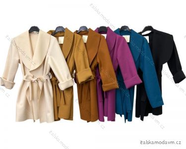Kabát flaušový dlhý rukáv dámsky (S/M ONE SIZE) TALIANSKA MÓDA IMPLM22507000070