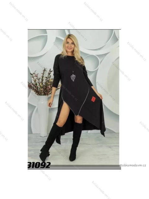 Šaty dlhý rukáv dámske (S/M ONE SIZE) TALIANSKA MÓDA IMPLI2231092