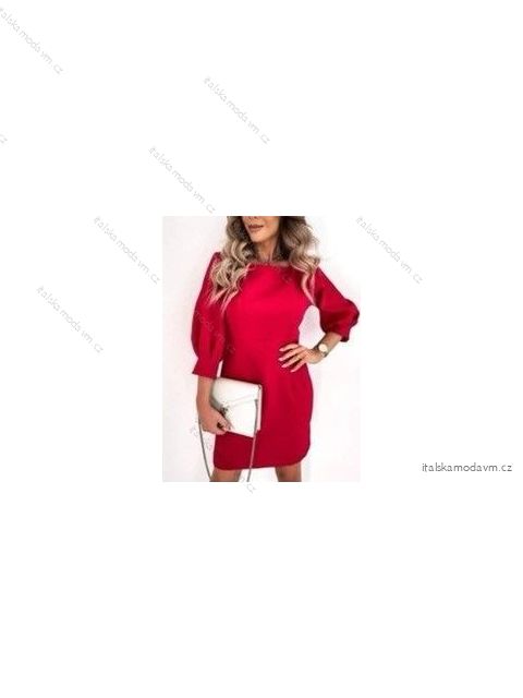 Šaty elegantný dlhý rukáv dámske (S/M ONE SIZE) TALIANSKA MÓDA IMWY22230
