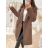 Kabát beránkový dlouhý rukáv dámský (S/M/L ONE SIZE) ITALSKÁ MÓDA IMWL22016