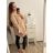 Košeľa oversize predĺžená dlhý rukáv dámska (L/XL ONE SIZE) TALIANSKA MÓDA IMWC222871/DR L / XL béžová svetlá