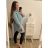 Košeľa oversize predĺžená dlhý rukáv dámska (L/XL ONE SIZE) TALIANSKA MÓDA IMWC222871/DR L / XL béžová svetlá