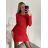 Šaty elegantní dlouhý rukáv dámské (S/M ONE SIZE) ITALSKÁ MÓDA IMWB22338/DR S/M královská modrá