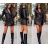 Šaty kabátikovej elegantné trblietavé s flitrami dlhý rukáv dámske (S/M ONE SIZE) TALIANSKA MÓDA IMWGS223885