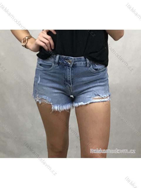 ŠATKY ŠORTKY RIFLOVÉ DÁMSKE (XS-XL) M.SARA MSR20G3601/DR L modrá