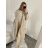 Kabát flaušový dlouhý rukáv dámský (S/M ONE SIZE) ITALSKÁ MÓDA IMT22020