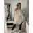Šaty pletené / sveter predĺžený dlhý rukáv dámsky (S / M ONE SIZE) TALIANSKÁ MÓDA IMM22MY23068/DR světle růžová