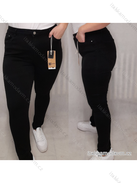 Rifle jeans dámské nadrozměrné (30-42) M.SARA MA122MS2150-13/DR 37 Černá