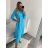 Šaty dlouhé maxi košilové dlouhý rukáv dámské (S/M/L ONE SIZE) ITALSKá MóDA IM4221031/DR M / L staroružová