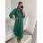 Šaty dlouhé maxi košilové dlouhý rukáv dámské (S/M/L ONE SIZE) ITALSKá MóDA IM4221031/DR M / L staroružová