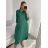 Šaty dlouhé maxi košilové dlouhý rukáv dámské (S/M/L ONE SIZE) ITALSKá MóDA IM4221031/DR M / L staroružová