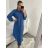 Šaty dlouhé maxi košilové dlouhý rukáv dámské (S/M/L ONE SIZE) ITALSKá MóDA IM4221031/DR M / L staroružová