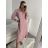 Šaty dlouhé maxi košilové dlouhý rukáv dámské (S/M/L ONE SIZE) ITALSKá MóDA IM4221031/DR M / L staroružová