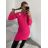 Šaty pletené dlouhý rukáv dámské (S/M ONE SIZE) ITALSKá MóDA IM4221275