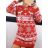 Šaty pletené vianočný dlhý rukáv dámske (S/M ONE SIZE) TALIANSKA MÓDA IMWB22374
