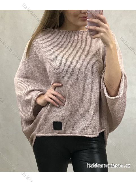 Sveter slabý dlhý rukáv dámsky oversize (uni s-xl) Poľsko moda Pv619111