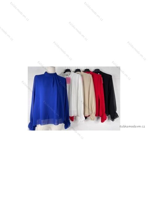 Tunika/halenka dlouhý rukáv dámské (S/M ONE SIZE) ITALSKÁ MÓDA IMPBB22S3764