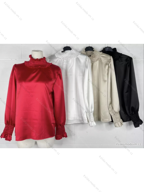 Tunika/blúzka dlhý rukáv dámske (S/M ONE SIZE) TALIANSKA MÓDA IMPBB22N36130