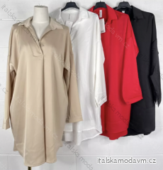 Košeľa predĺžená/šaty košeľové dlhý rukáv dámske (S/M ONE SIZE) TALIANSKA MÓDA IMPBB22S3876