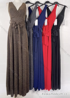 Šaty dlhé elegantné bez rukávov dámske (S/M ONE SIZE) TALIANSKA MÓDA IMPBB22C26028