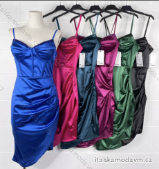 Šaty elegantné na ramienka dámske (S/M ONE SIZE) TALIANSKA MÓDA IMPBB22B23142