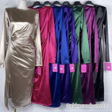 Šaty elegantný dlhý rukáv dámske (S/M ONE SIZE) TALIANSKA MÓDA IMPBB22D531