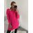 Šaty pletené dlhý rukáv dámske (S/M/L ONE SIZE) TALIANSKA MóDA IM4221287