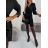 Šaty elegantní dlouhý rukáv dámské (S/M ONE SIZE) ITALSKÁ MÓDA IMWE223973
