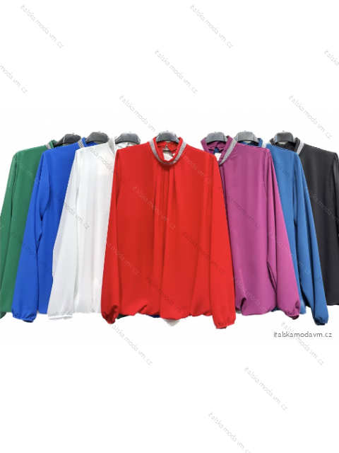 Tunika/halenka dlouhý rukáv dámská (S/M ONE SIZE) ITALSKÁ MÓDA IMPSH222015