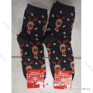 Ponožky slabé vianočné dámske (37-41) POLSKÁ MÓDA DPP22233