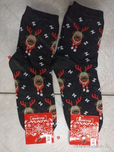 Ponožky slabé vianočné dámske (37-41) POLSKÁ MÓDA DPP22233