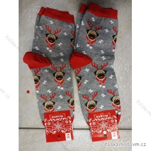 Ponožky slabé vianočné dámske (37-41) POLSKÁ MÓDA DPP22234