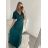 Šaty dlouhé plesové společenské krátký rukáv dámské (S/M/L ONE SIZE) ITALSKÁ MÓDA IMH2280330/DR M / L smaragdová