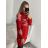 Šaty pletené/sveter predĺžený dlhý rukáv dámsky vianočný (S/M/L ONE SIZE) TALIANSKA MÓDA IMM22vn22958/DR