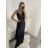 Šaty elegantné spoločenské dlhé na ramienka dámske (XS/S/M/L ONE SIZE) TALIANSKA MÓDA IM322ELEGAN/DR