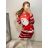 Šaty zamatové dlhý rukáv dámske vianočné (S/M ONE SIZE) TALIANSKA MODA IMC211092/DR