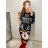 Šaty vianočné dlhý rukáv dámske (S/M ONE SIZE) TALIANSKA MÓDA IMWY218410/DR