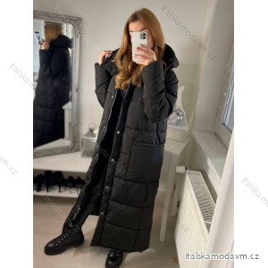 Bunda zimní kabát prošívaný s kapucí dámský  (S-L) KZE228540/DR