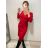 Šaty elegantní dlouhý rukáv dámské (S/M ONE SIZE) ITALSKÁ MÓDA IMWE223788