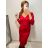 Šaty elegantní dlouhý rukáv dámské (S/M ONE SIZE) ITALSKÁ MÓDA IMWE223788