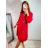 Šaty elegantné s opaskom dlhý rukáv dámske (S/M ONE SIZE) TALIANSKA MÓDA IMWGS223926/DR S/M čierna